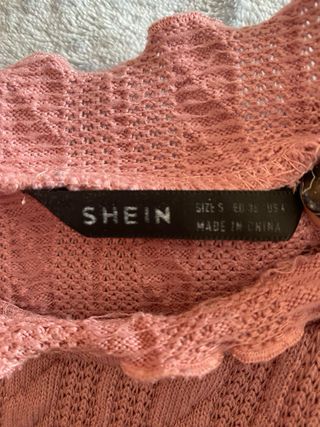 Jersey rosa trenzado manga larga