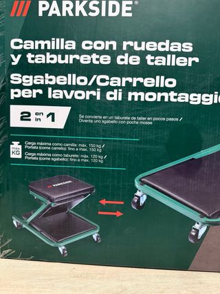 PARKSIDE Camilla/Taburete Taller 2 en 1