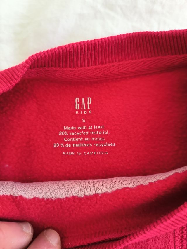 Sudadera GAP Kids Roja Talla S