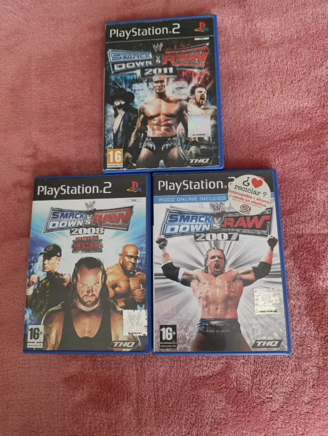 Pack 3 Juegos WWE Smackdown PS2