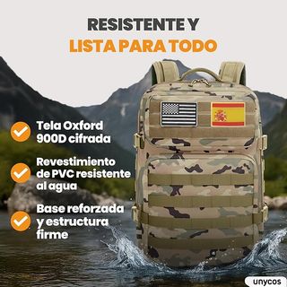 Mochila Táctica 50L Impermeable Prepper Beige