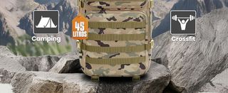 Mochila Táctica 50L Impermeable Prepper Beige