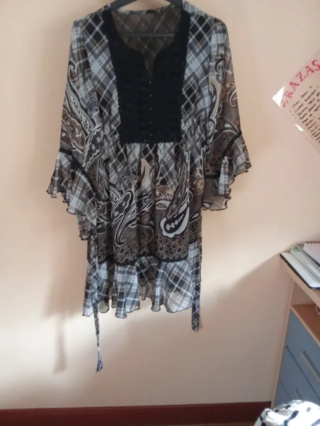 Vestido estampado mujer