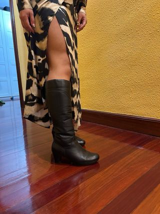 Botas de piel negras talla 36