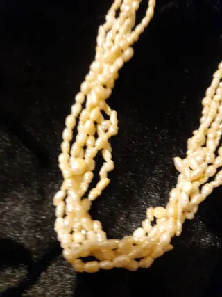 Collar antiguo plata perlas