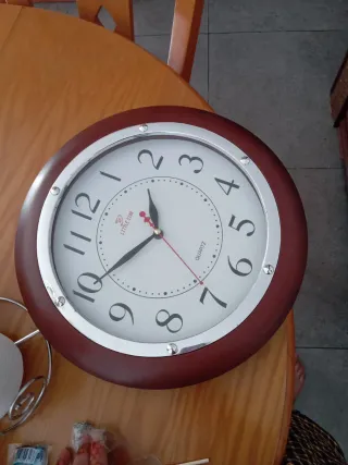 Reloj Little Star Pared Marrón/Blanco