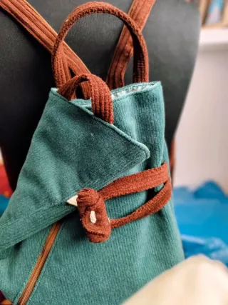 Zaino artigianale in velluto