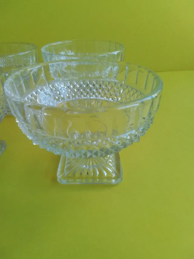Copas de cristal tallado (Set de 4)