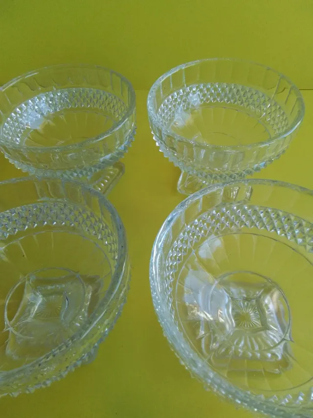 Copas de cristal tallado (Set de 4)