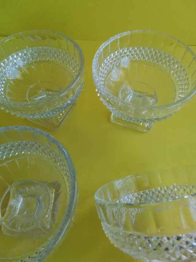 Copas de cristal tallado (Set de 4)