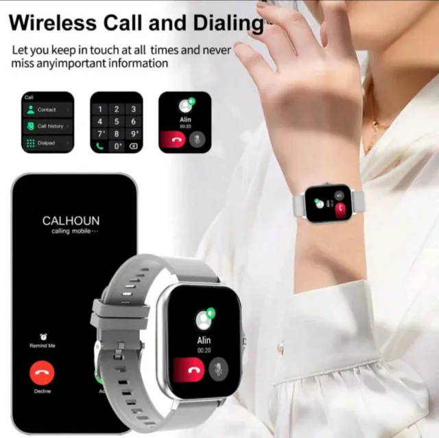 Reloj Inteligente Universal Plata y Blanco