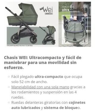 Silla de paseo Bebecar Wei. Carrito