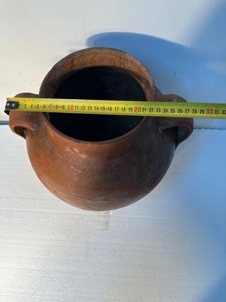 Cántaro de Barro Antiguo con Bonita Pátina Clara