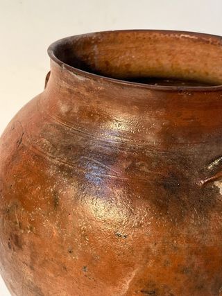 Cántaro de Barro Antiguo con Bonita Pátina Clara