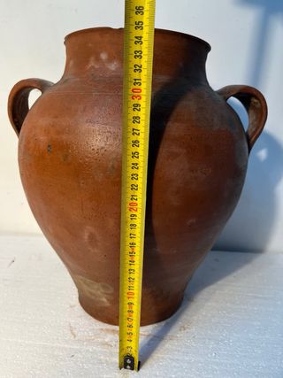 Cántaro de Barro Antiguo con Bonita Pátina Clara