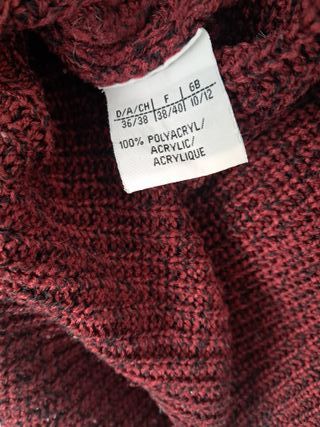 Jersey Misscollection Punto Talla M Rojo/Negro