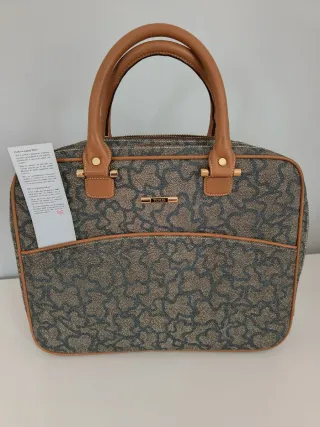 Maletín Kaos Tous Marrón y Gris