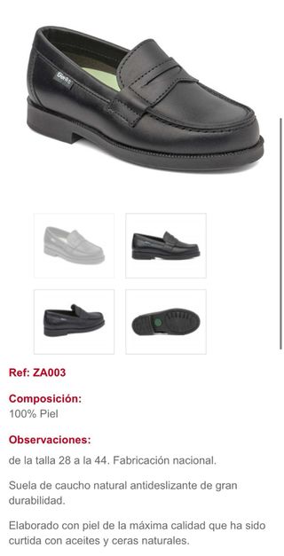 Zapatos mocasines negros T. 37. Ideal colegio.