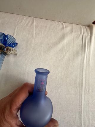 Vasetto Murano Blu Fiore Vetro