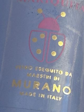 Vasetto Murano Blu Fiore Vetro