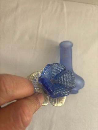 Vasetto Murano Blu Fiore Vetro