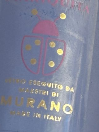 Vasetto Murano Blu Fiore Vetro