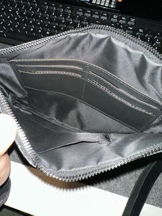 Pochette uomo/donna nera e grigia