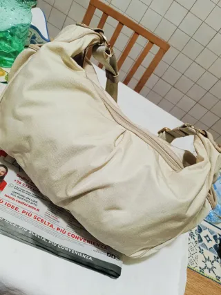 Borsa a spalla beige
