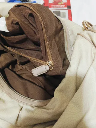 Borsa a spalla beige