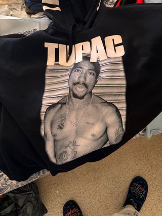 Sudadera Tupac Bershka Negra