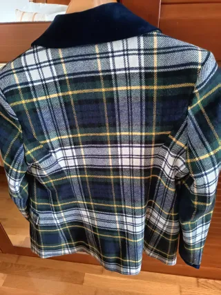 Americana Coosy cuadros azul y verde Talla S