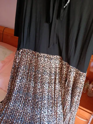 Vestido estampado animal elástico