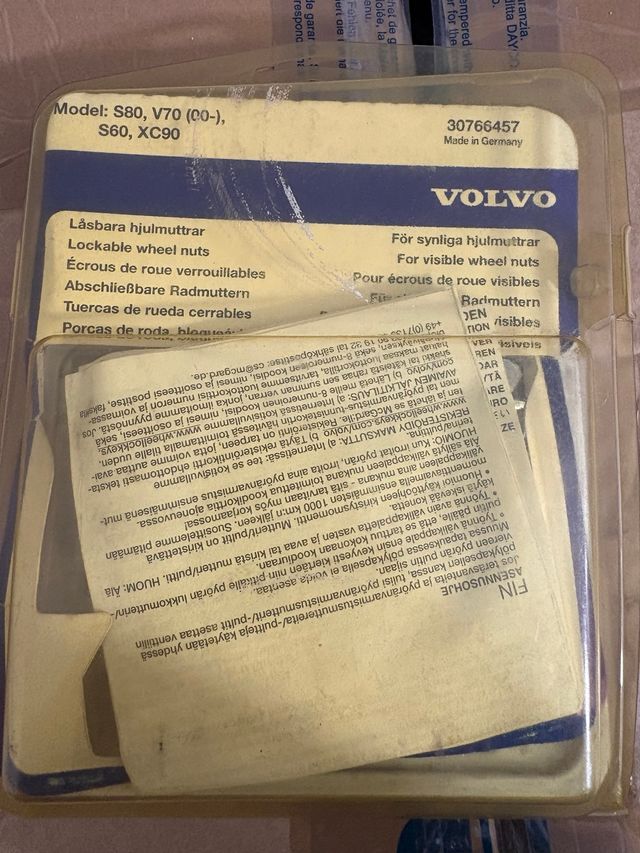 Tuercas de seguridad Volvo S60, V70, XC90
