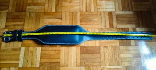 Cinturón culturismo cuero negro