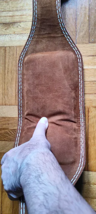 Cinturón culturismo cuero negro