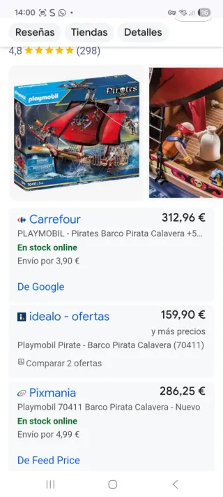 Barco Pirata Calavera Playmobil 70411 DESCATALOGAD