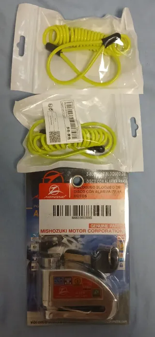 Candado de disco con alarma para motos