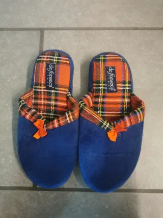 Pantofole De Fonseca Natale Blu e Rosso