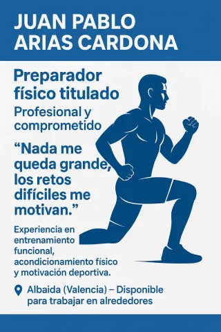 Entrenador Personal Titulado - Juan Pablo Arias.