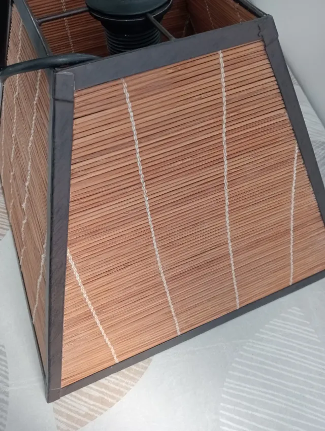 Lámpara de techo bambú y metal