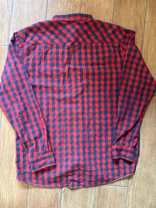 Camicia Tom Tailor Uomo XL a Quadri Rossi e Blu