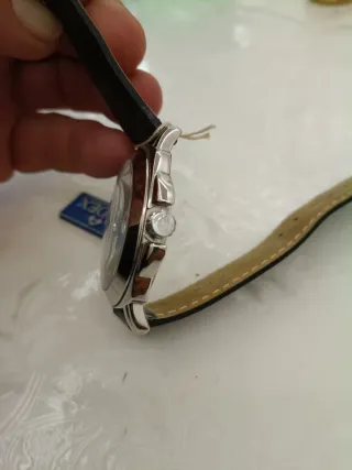 Orologio Aldex Uomo Bianco Pelle Nera