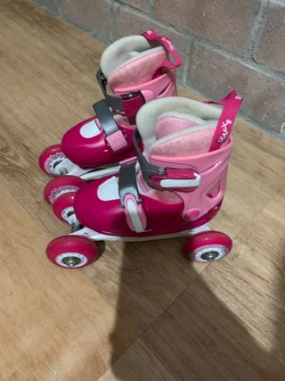 Patines rosas ajustables talla 27-30