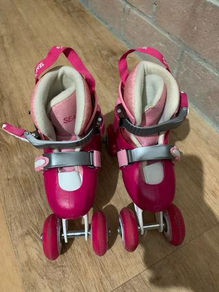 Patines rosas ajustables talla 27-30