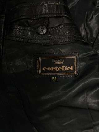 Chaqueta Cuero Vintage Negra cortefiel XL