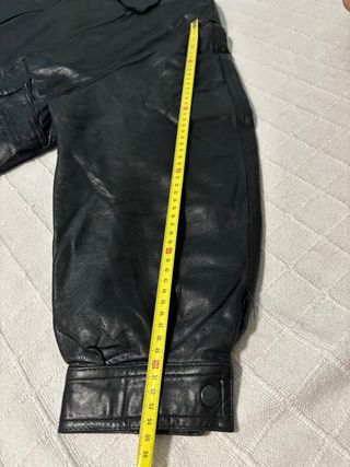 Chaqueta Cuero Vintage Negra cortefiel XL