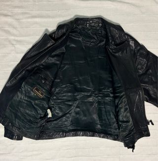 Chaqueta Cuero Vintage Negra cortefiel XL