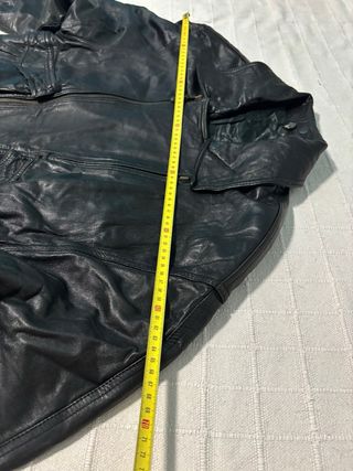 Chaqueta Cuero Vintage Negra cortefiel XL