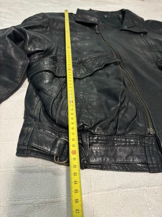 Chaqueta Cuero Vintage Negra cortefiel XL