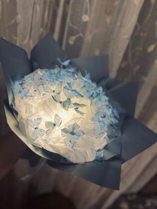 Bouquet  con nastro di rasso fatti a mano